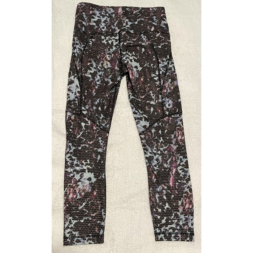 Lululemon Run Top Speed Crop Full-On Luxtreme Floral Sport Tranquil Blue Multi 4